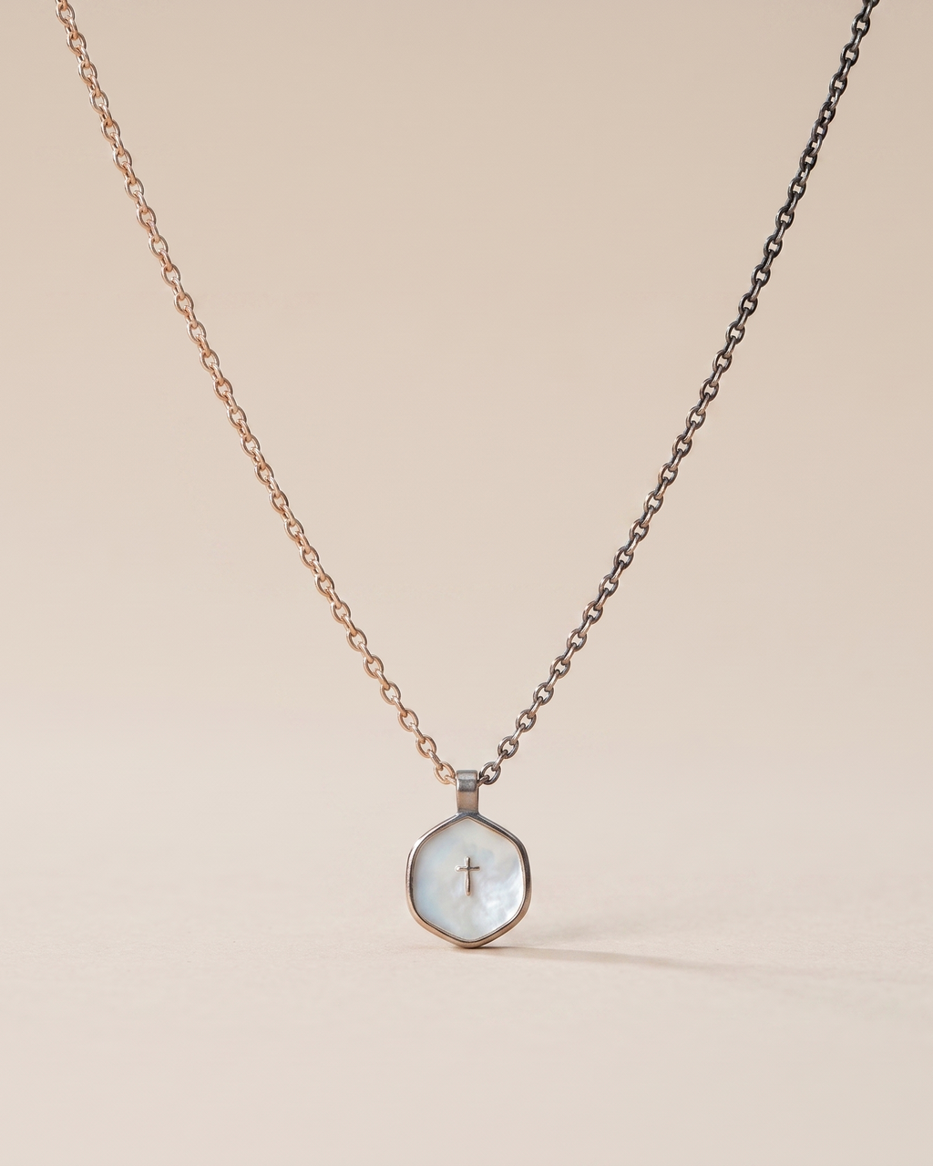 Cross Within Necklace - 18K Gold Plaited Stainless Steel Woman Necklace
