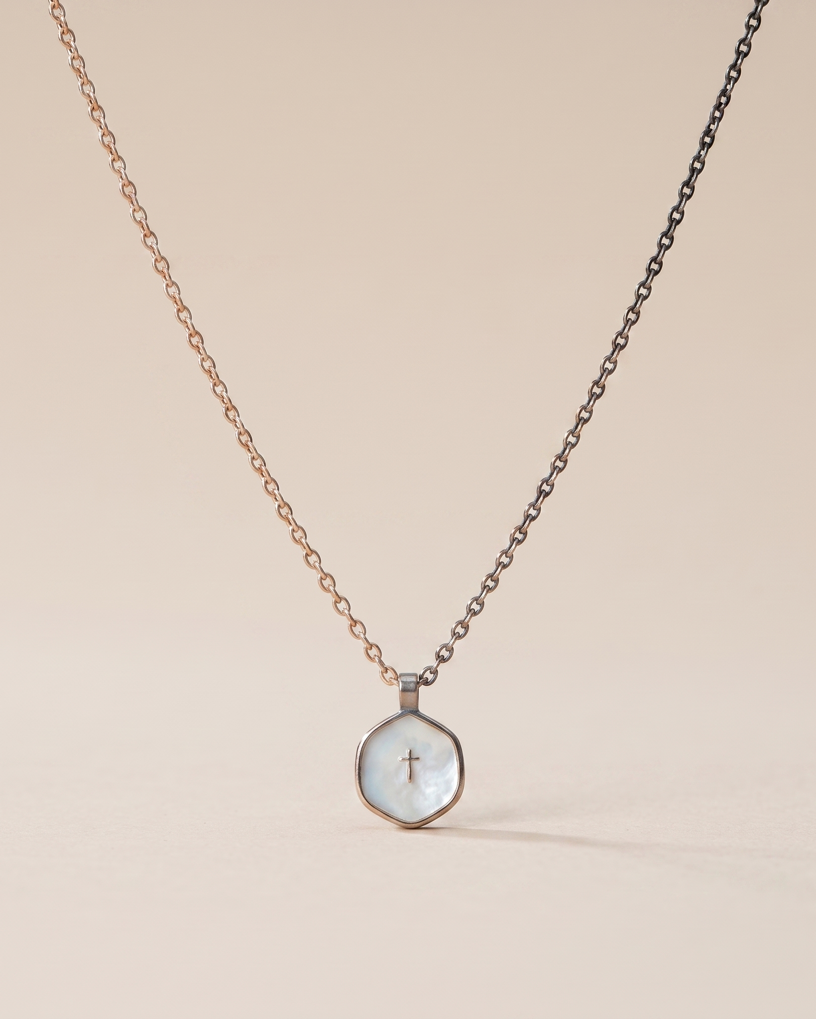 Cross Within Necklace - 18K Gold Plaited Stainless Steel Woman Necklace