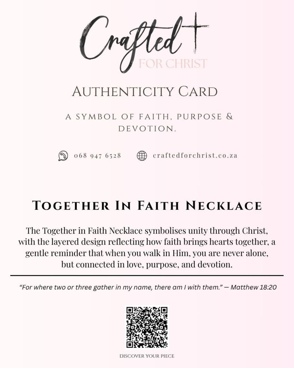 Together In Faith Necklace - Stainless Steel 2 Piece Woman Necklace
