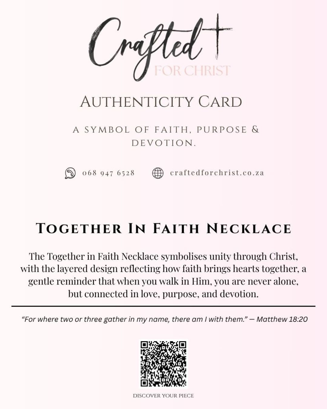 Together In Faith Necklace - Stainless Steel 2 Piece Woman Necklace