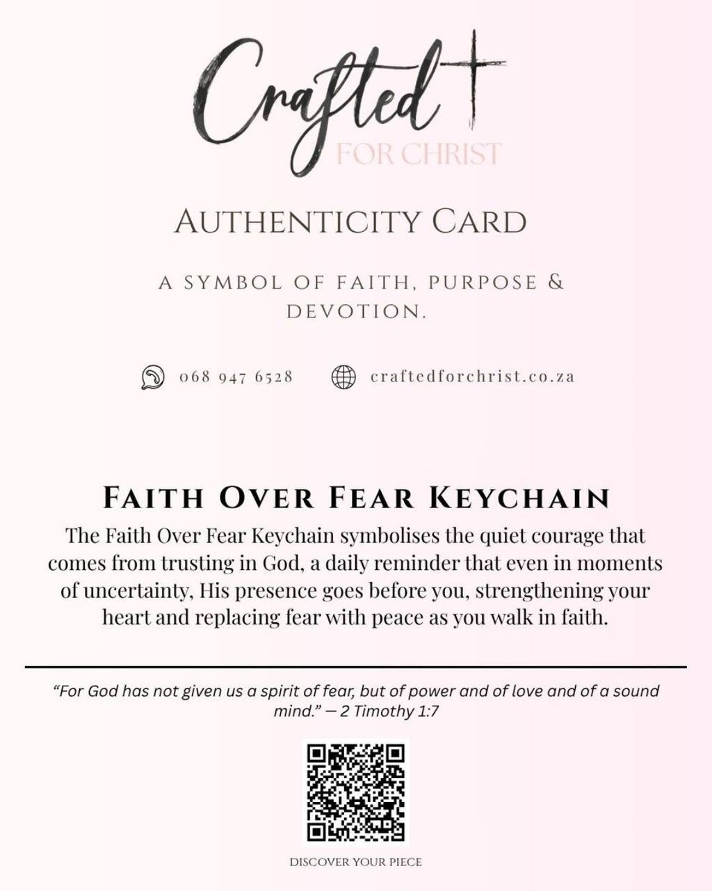 Faith Over Fear Keychain