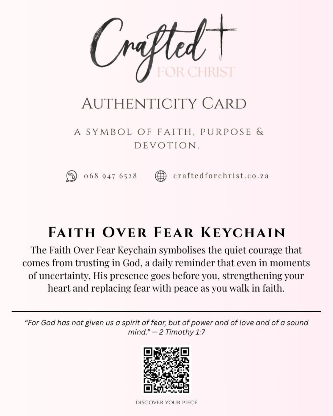 Faith Over Fear Keychain