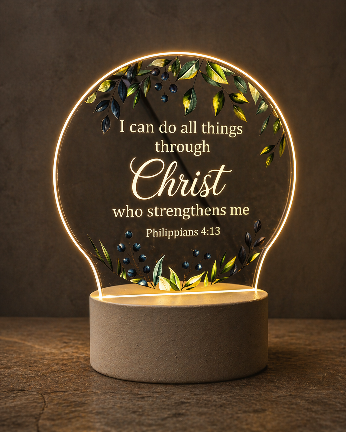 Strength in Christ LED Light