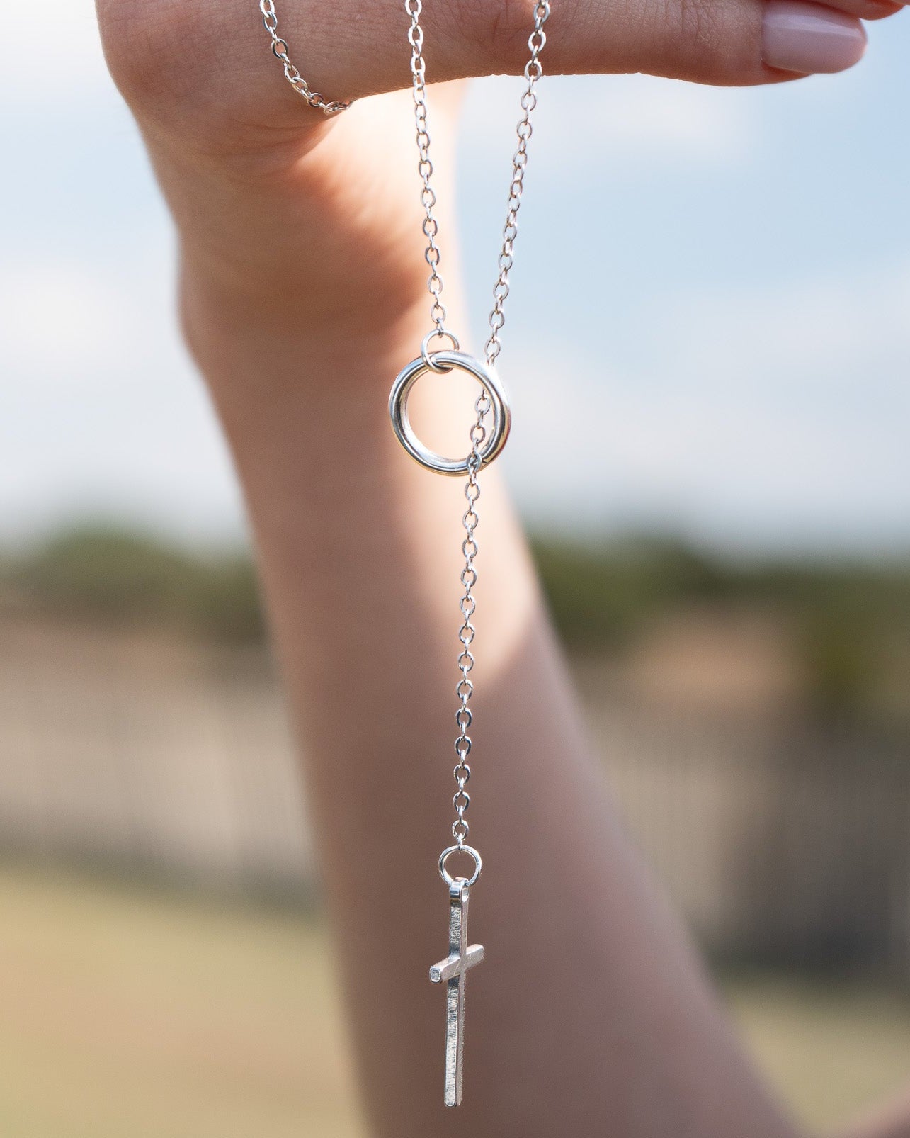 Together In Faith Necklace - Stainless Steel 2 Piece Woman Necklace