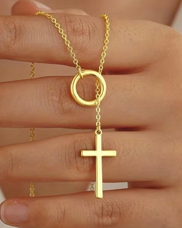 Together In Faith Necklace - Stainless Steel 2 Piece Woman Necklace