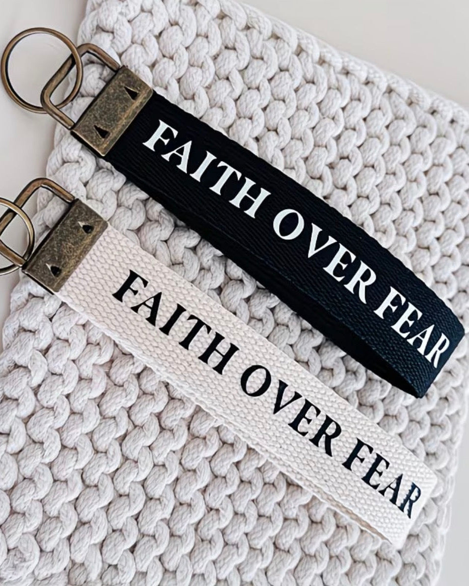 Faith Over Fear Keychain