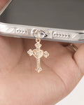Saved By Grace Cross Charm - Phone Dust Plug